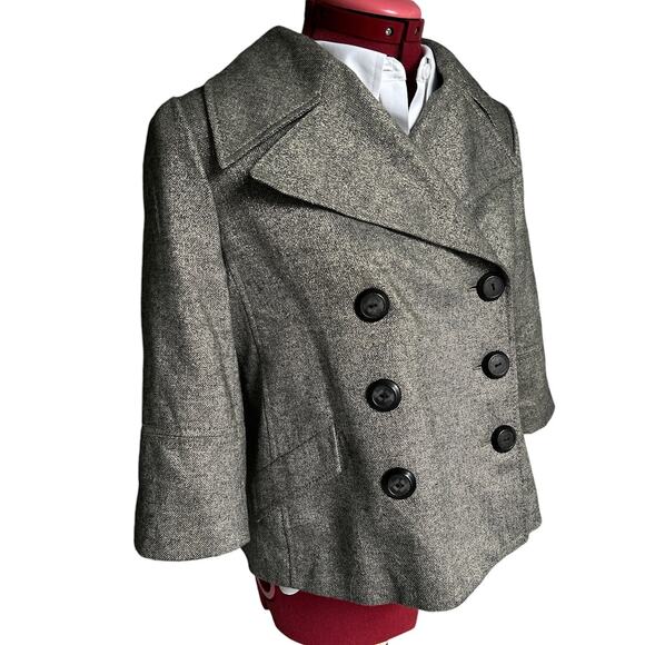 Classiques Entier Women’s Size S/M Wool Blend Double Breasted Cropped Jacket - Picture 4 of 8